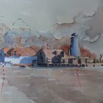 Hampshire Art Gallery – Langstone Mill near Hayling Island Watercolour Painting