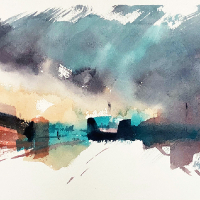 Emsworth Hampshire Artist – Abstract Cityscale – Nic Cowper