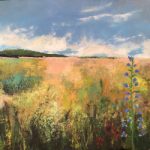 Countryside Hampshire – Landscape Painting Field and Flowers – Winchester Artist Karen Eames