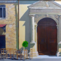 Hampshire Artists Gallery – Chichester and Hayling Island Arts Trail member Mike Johnson – Cretan Taverna