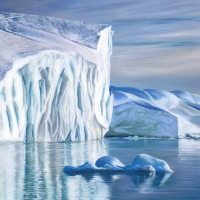 Greenland Iceberg - Bursledon Art Society Pastel Artist Jennifer Thorpe