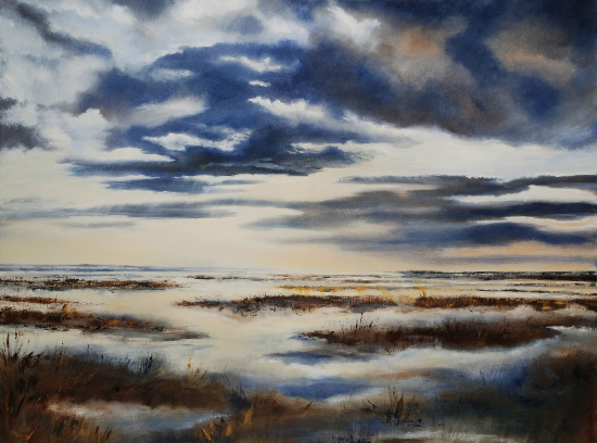 Mist and Sky - Hampshire Dorset border Artist and Art Tutor Jean Baylis