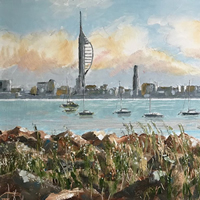 Portsmouth Hampshire – View from Gosport Waterfront – Spinnaker Tower – David Whitson