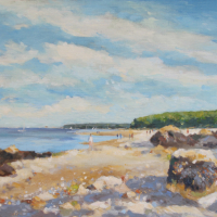 Priory Bay, Isle of Wight – Oil Painting – Society of Women Artists – Becky Samuelson
