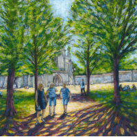 Winchester – Cathedral – Tree-Lined Path – Landscape Art – Ted Hepenstal