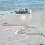 Portsmouth Harbour Art Prints and Painting – Mud-Berth – Boat – David Whitson