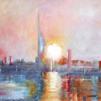 Portsmouth Harbour Spinnaker Tower – Dawn – Gosport Hampshire Artist David Whitson