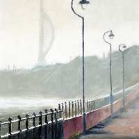 Portsmouth Harbour – Winter Morning Spinnaker Tower – Gosport Art Group Artist David Whitson