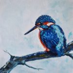 Kingfisher – Series of Bird Prints – Wildlife Artist from Warsash working in Oils – Lesley Stevens