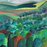 Toward The Downs  Landscape Oil Painting – Petersfield Arts and Crafts Society Artist Eileen Riddiford