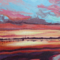 Bosham West Sussex Sunset – Petersfield Arts and Crafts Society member Alison Udall