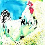 Chicken Painting by Petersfield Arts and Crafts Society member Alison Udall