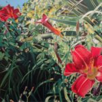 Daylilies – Acrylic Painting by Farnham Surrey UK Artist Martin Southwood