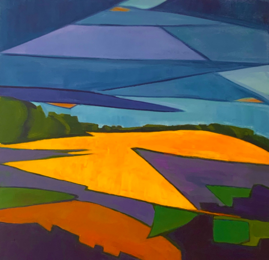 Fields - Late Summer - Dippenhall - Surrey Hampshire Border Contemporary Artist Kit Bowles