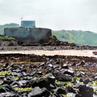 Fort Grey Guernsey – Martello Tower – Acrylic Painting – Farnham Artist Martin Southwood