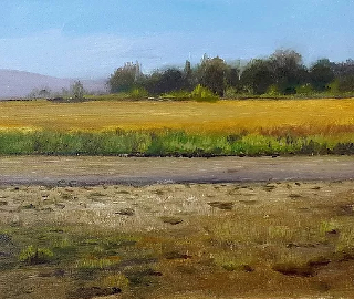 Countryside Scene - Landscape Art - Oil Painting by Shay Avivi