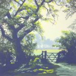 Walk to the Sea – Countryside View – Gouache Painting – Hampshire Artist Evelyn Bartlett