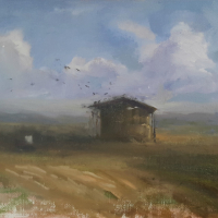 View from Bet Nir, Southern Israel – Oil Painting – Shay Avivi