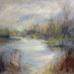 River Test, Hampshire – Landscape by Acrylic Artist, Art Tutor and Lecturer, Clarissa Russell