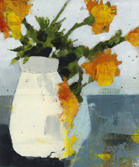 Marigolds - Framed Acrylic Painting - Winchester Artist Rebecca Hurst