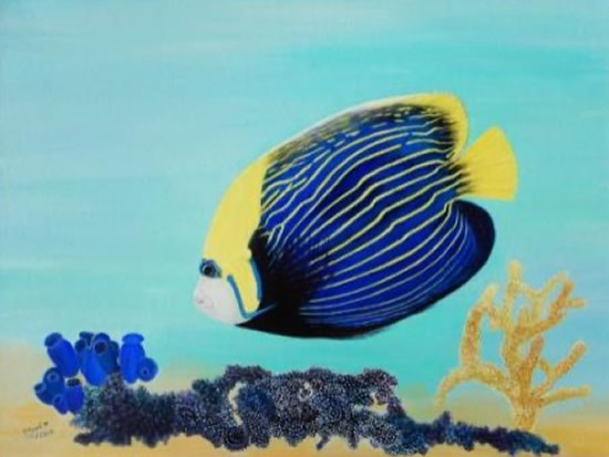 Angel Fish - Fareham Art Group Artist Sylviane Thomas