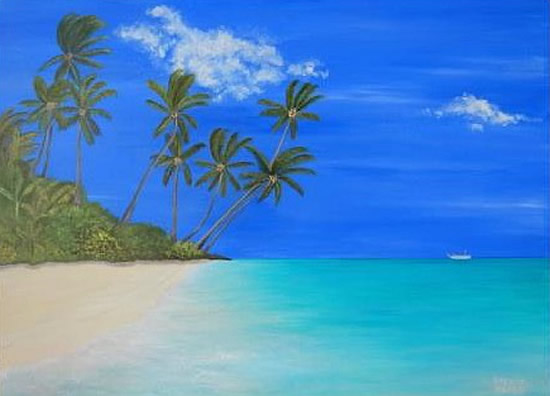 Seascape by Fareham Art Group Artist Sylviane Thomas - Holiday Dream